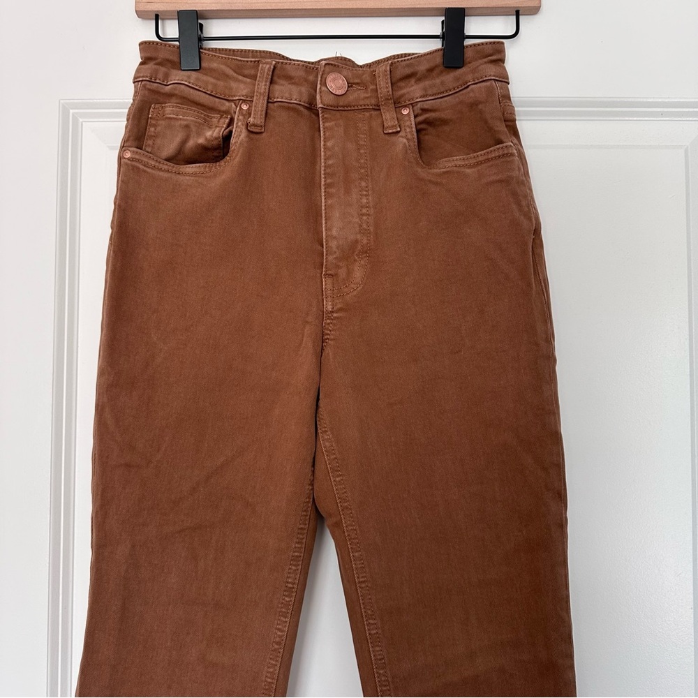 Kut from the Kloth (0) High Rise Mom Jeans in Camel Colored Denim- Zip, Standard - Picture 2 of 10
